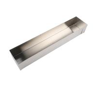 FUANA Tiramisú de acero inoxidable de 40 x 10 cm con tapa extraíble, molde rectangular para tartas y postres