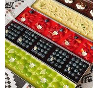 FUANA Tiramisú rectangular de 40 x 10 cm para postre de acero inoxidable | Tiramisú rectangular de acero inoxidable, 40 x 10 cm, con tapa, para horno, color plateado