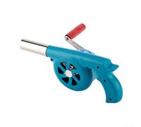 FUANA Ventilador de barbacoa de manivela para cocinar al aire libre, soplador de aire manual para parrilla de carbón y fogata, fuelle de metal resistente al calor para picnic, camping, estufa