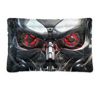 Fuauuyl Alfombrilla suave para cama de perro, diseño de calavera con ojos rojos, ojos rosados, lavable a máquina, con parte inferior antideslizante para dormir de perro, 36 x 24 pulgadas