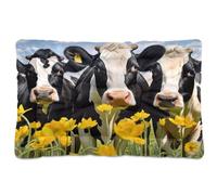 Fuauuyl Cows in The Field - Alfombrilla suave para cama de perro, lavable a máquina, con parte inferior antideslizante para dormir de perro, 61 x 45 cm