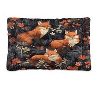 Fuauuyl Cute Fox Pink Eye Pet Bed Pad Soft Dog Bed Mat, lavable a máquina con parte inferior antideslizante para perro dormir, 36 x 24 pulgadas