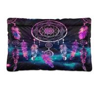 Fuauuyl Dream Catcher - Almohadilla suave para cama para mascotas, lavable a máquina, con parte inferior antideslizante para perro, 36 x 24 pulgadas
