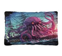 Fuauuyl Kraken Monster Octopus Pink Eye - Cama suave para perro, lavable a máquina, con parte inferior antideslizante para dormir de perro, 36 x 24 pulgadas