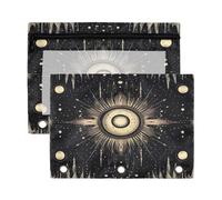 Fuauuyl Magic Eyes - Estuche transparente para lápices de 3 anillas con ventana para carpetas con cremallera, paquete de 2, b, one sizex2, Organizador de bolsas