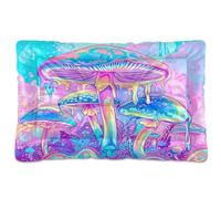 Fuauuyl Magic Mushroom - Alfombrilla suave para cama de perro, lavable a máquina, con parte inferior antideslizante para dormir de perro, 61 x 45 cm