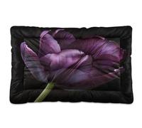 Fuauuyl Purple Tulip (1) almohadilla suave para cama de perro, lavable a máquina, con parte inferior antideslizante para dormir de perro, 61 x 45 cm