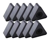 Fubdnefvo MarkFlag Mic Station-Cube - Caja de entrevista para micrófono (10 unidades), color negro