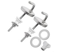 FUBESK 2 accesorios de asiento de inodoro de liberación rápida de acero inoxidable con accesorio de montaje para agujeros de inodoro (2 piezas)