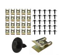 FUBESK 40pcs U-Tuerca y Tornillos Hexagonales Sujetadores para BMW Cubierta del Motor Undertray Clips E36 E39 E83 para Mini Cooper