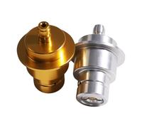 FUBESK Adaptador de CO2 de repuesto para SodaStream Quick Connect Fit con tanque externo de dióxido de carbono, conector de aluminio para máquinas SODA, 52 x 36 mm, dorado/plateado