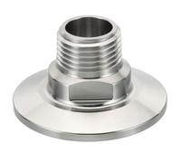 FUBESK Adaptador de triple abrazadera de 38,1 cm, acero inoxidable 304, 505 mm a NPT macho de 1,27 cm, para accesorios Tri-Clover