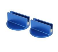 FUBESK Almohadilla de soldadura de pellizco, protector de riel ranurado de aluminio con imanes para la mayoría de vehículos de una sola carrocería y gatos de suelo, paquete de 2, azul