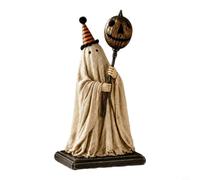 FUBESK Báculo de calabaza brillante de Halloween para estatua espiritual, varita iluminada de resina para decoración en casa, naranja festivo para acento de 15 cm