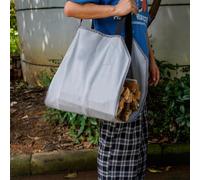 FUBESK Bolsa de transporte de leña de lona para transportar troncos, saco de transporte de madera resistente con asas reforzadas, 100 x 50 cm, para uso en exteriores