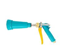 FUBESK Cabezal de aspersor ajustable de alta presión para riego de jardín, boquilla de atomización fina con múltiples patrones de pulverización, plástico + pulverizador de aleación, 29 x 14 cm, color