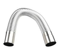 FUBESK Codo de acero inoxidable para chimenea de tubo de leña, telescópico y flexible, rango de estiramiento de 065-05 metros, 35 x 10 x 5 cm