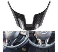 FUBESK Cubierta de fibra de carbono para panel de volante para Mazda 3 / Axela 2014-2016, plástico, fácil instalación