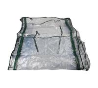 FUBESK Cubierta de invernadero con puerta enrollable para crecimiento de plantas, material PVC, 100 x 50 x 150 cm y 130 x 90 x 150 cm, color blanco con bordes verdes