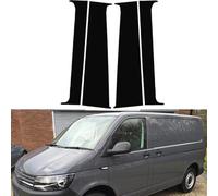FUBESK Cubiertas negras brillantes para postes de pilar para T5 2008-2021, para ventana de columna B para accesorios de moldura de puerta, decoración exterior de policarbonato para coche, 4 piezas de