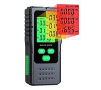 FUBESK Detector de radiación electromagnético 3 en 1, medidor de RF EMF para el hogar y la oficina, mide campo eléctrico, campo magnético y frecuencia con alarma de sonido, luz y pantalla