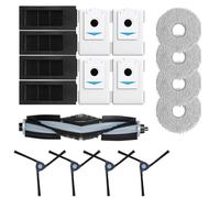 FUBESK Ecovacs Deebot X2 y Omni X2 Pro DEX86 X2 Kit de piezas de repuesto para robot aspirador con cepillo de rodillo principal, cepillos laterales, filtros, almohadillas de fregona, bolsas de polvo
