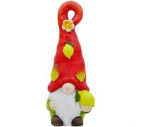 FUBESK Estatua de jardín de frutas hecha a mano para patio, adorno de resina de fresa y limón para decoración del hogar, figura de césped resistente a la intemperie (limón)
