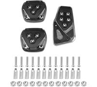 FUBESK Fit Aleación de aluminio freno embrague pedal cubre antideslizante para transmisión manual dorado (negro)