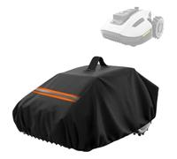 FUBESK Funda protectora impermeable para cortacésped robótico, tela Oxford 210D con revestimiento UV, para todo tipo de clima, cubierta contra el polvo y la lluvia, con asa y tira de luz, 83 x 62 x 43
