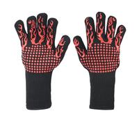 FUBESK Guantes con aislamiento térmico de 800 °C para asar, hornear, cocinar y soldar con agarre de silicona y forro de algodón