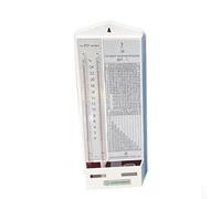 FUBESK HOME-1 Higrómetro y termómetro ruso de bombilla seca y húmeda para humedad y temperatura, azul