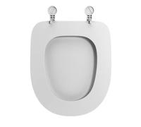 FUBESK Inodoro blanco en forma de Uo con cierre suave, bisagras de liberación rápida, cubierta de urea, inodoros estándar de baño, piezas de repuesto para aspiradora, accesorios y piezas de aspiradora
