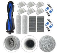 FUBESK Kit de cepillo de rodillo principal y cepillos laterales con filtros y bolsas de polvo para Ecovacs Deebot X9 Pro Omni Robot Partes de aspirador