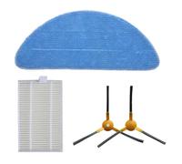 FUBESK Kit de filtro de paño para fregona lateral para robot Morse R100 para aspiradora, piezas de repuesto con 2 cepillos laterales, 1 filtro, 1 robot de fregona