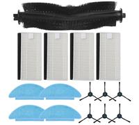FUBESK Kit de piezas de 15 piezas para Tikom L9000, cepillo de rodillo principal, cepillos laterales y filtros, accesorios para aspiradora