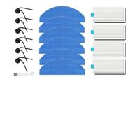 FUBESK Kit de piezas de aspiradora para Tikom L8000 Plus y Medion X20 SW+ MD 11415, con cepillos laterales de nailon, filtros lavables, almohadillas de fregona y cepillo de limpieza