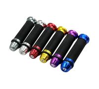 FUBESK LatoYard - Puños de manillar de motocicleta CNC de aluminio y goma, color dorado