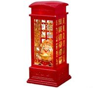 FUBESK Luz nocturna roja de Año Nuevo chino, adorno del Dios de la Riqueza con brillo suave para decoración de mesa de festivales de primavera, base llena de agua (A)
