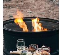 FUBESK Malla redonda de hierro fundido para parrillas de barbacoa, placa de asar negra para cocinar uniformemente, material resistente a altas temperaturas, 1 paquete