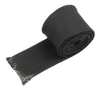 FUBESK Manguera de calor de fibra de vidrio negra para aislamiento térmico 500, ignífuga, manguera de calefacción para protección, 2 m de longitud