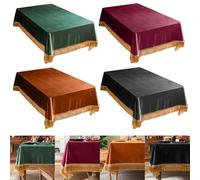 FUBESK Mantel cuadrado de terciopelo con diseño de borlas para decoración de mesa de comedor de estilo europeo, 65 x 65 cm, para tela suave y resistente a las arrugas
