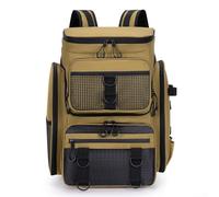 FUBESK Mochila de pesca resistente al desgaste con soporte lateral para caña de pescar para acampar y senderismo, como lo muestra la imagen, Amarillo