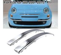 FUBESK Moldura inferior para parachoques delantero, 500 para Hatchback 2007-2015, acabado cromado