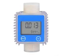 FUBESK Preciso K24 Digital para medidor de flujo de combustible, pantalla LCD, medidor de sensor de flujo de agua de aceite, monitoreo de gasolina diésel de diseño azul, fácil de instalar