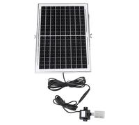 FUBESK Solar para sistema de bombeo de agua 9V 6W10W Panel 5V DC Bomba 240Lh con tubo de 2M Filtro de acero inoxidable al aire libre Fuente de estanque Kit de iniciación de retroceso Kit de cubierta