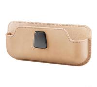 FUBESK Soporte de gamuza para lentes de sol de automóvil, caja de almacenamiento organizadora con marco de aleación de zinc para asiento de visera para puerta, para forro suave para accesorios