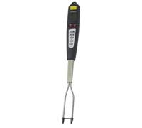 FUBESK Termómetro para carne con sonda de tenedor, barbacoa, acero inoxidable 304, medidor de temperatura de alimentos, carne de res, cerdo, pollo, pescado, pavo, escala dual Celsius Fahrenheit