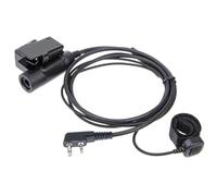 FUBESK U94 PTT Adaptador de micrófono de dedo para ICOM IC-V8 V80 V82 Walkie Talkie con cable de poliuretano y clip de manos