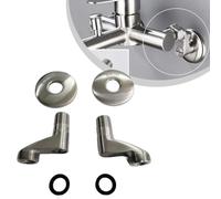 FUBESK Válvula de ángulo de pie curvado de ancho ajustable de acero inoxidable 304 para grifos de pared, adaptador de ducha de diámetro variable de 8 a 22 cm