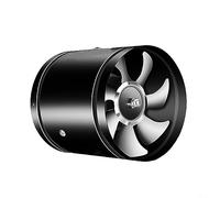FUBESK Ventilador de escape, extractor de humo de aire de 150 mm, ventilador de conducto 200-600 m³/h, ventilador de tubo en línea silencioso, negro